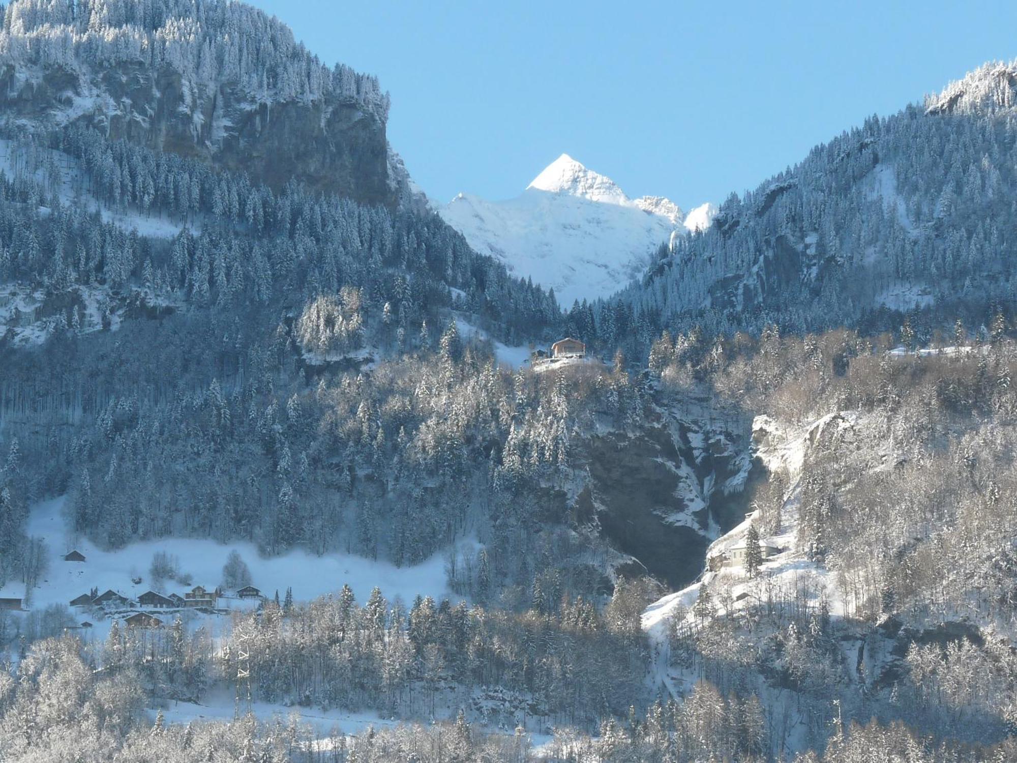 Dunkel Blaue Maus Bed & Breakfast Meiringen Bagian luar foto
